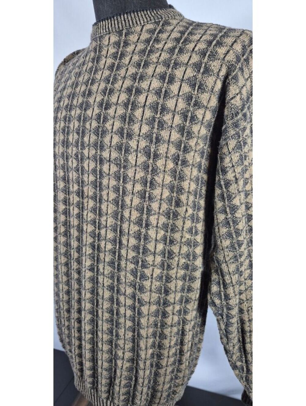 Geoffrey Beene Vintage Made in Italy Textured Cotton Sweater Men’s L